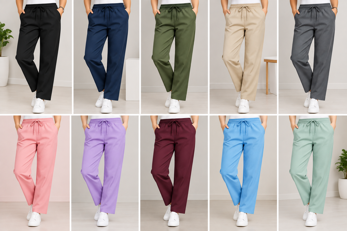 RANDOM COLORS STRAIGHT PANT  10 PCS 1499