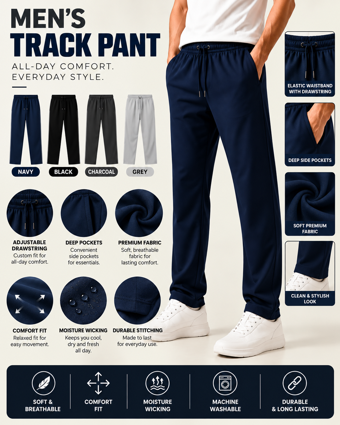 6PCS TRACK PANT