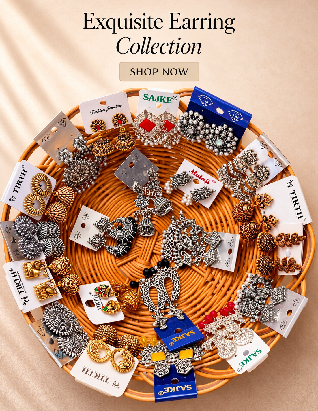 20 PCS OXIDISED JHUMKA FOR HER