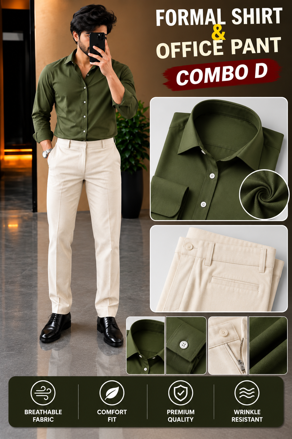 FORMEL SHIRT & OFFICE PANT COMBO