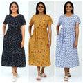 Women's Pure Cotton Maternity Gown/Maternity wear/Feeding 3 pieces
