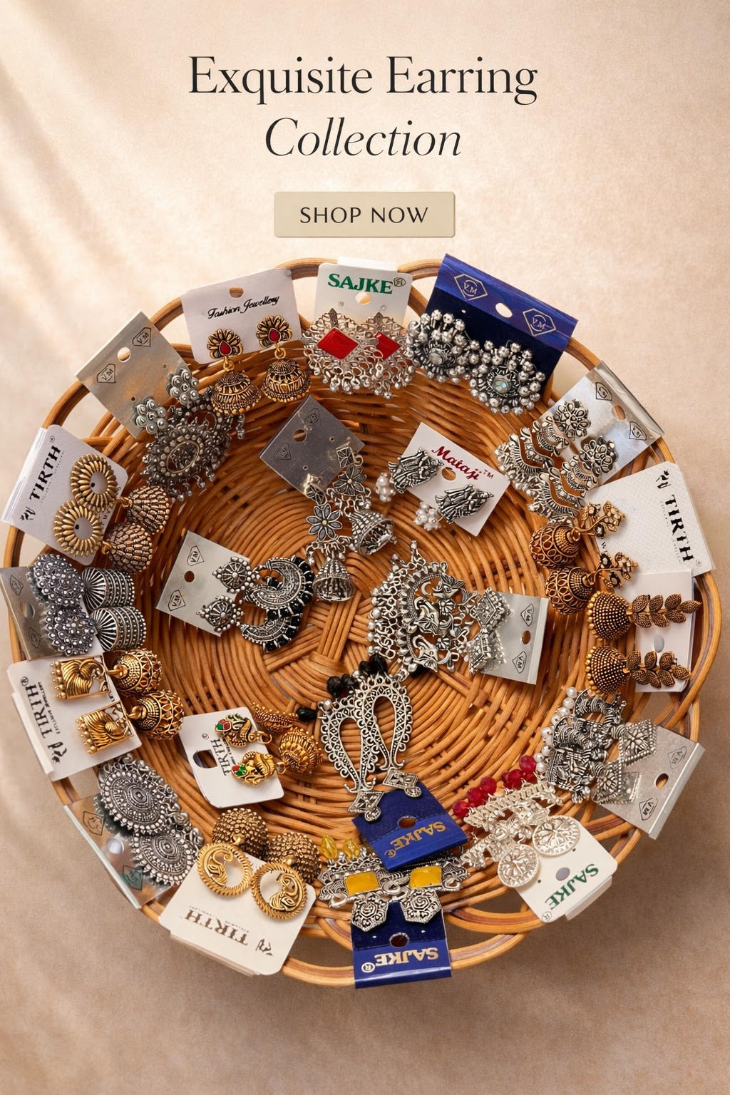 20 Pairs Of Oxidised Jhumka For Her